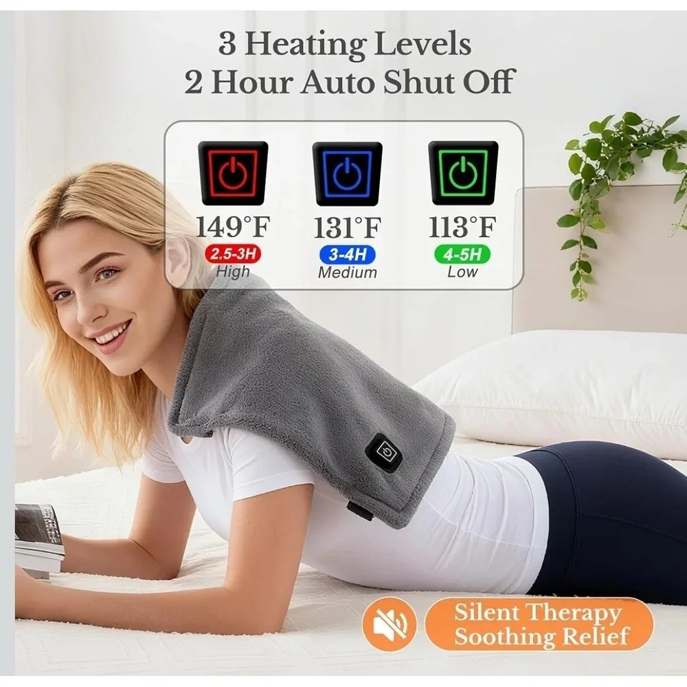 Cordless Heated Pad with Portable Battery Pack - Battery Or Plug Outlet